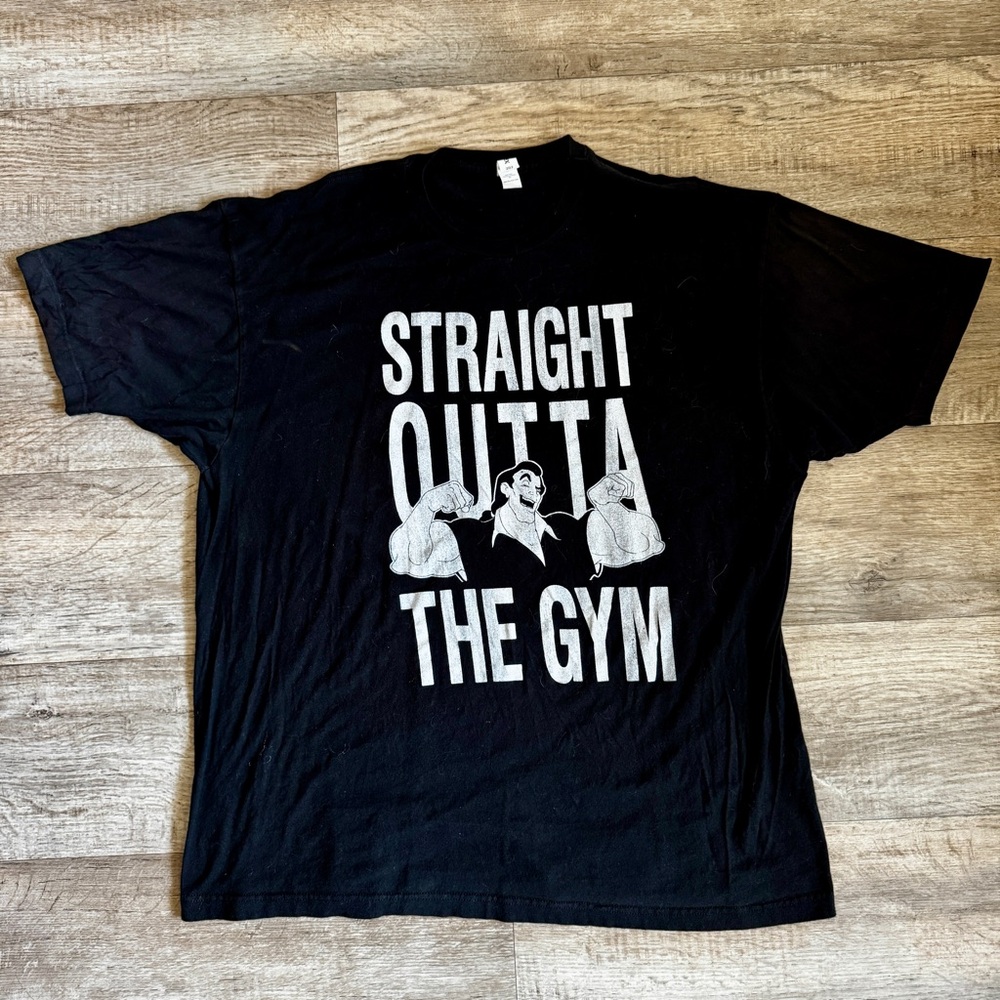 Men's Disney's Beauty and the Beast Buff Gaston Tee “Straight Outta the Gym”
